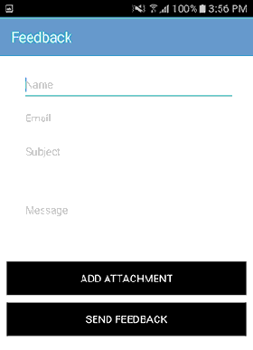 user feedback mobile app screen
